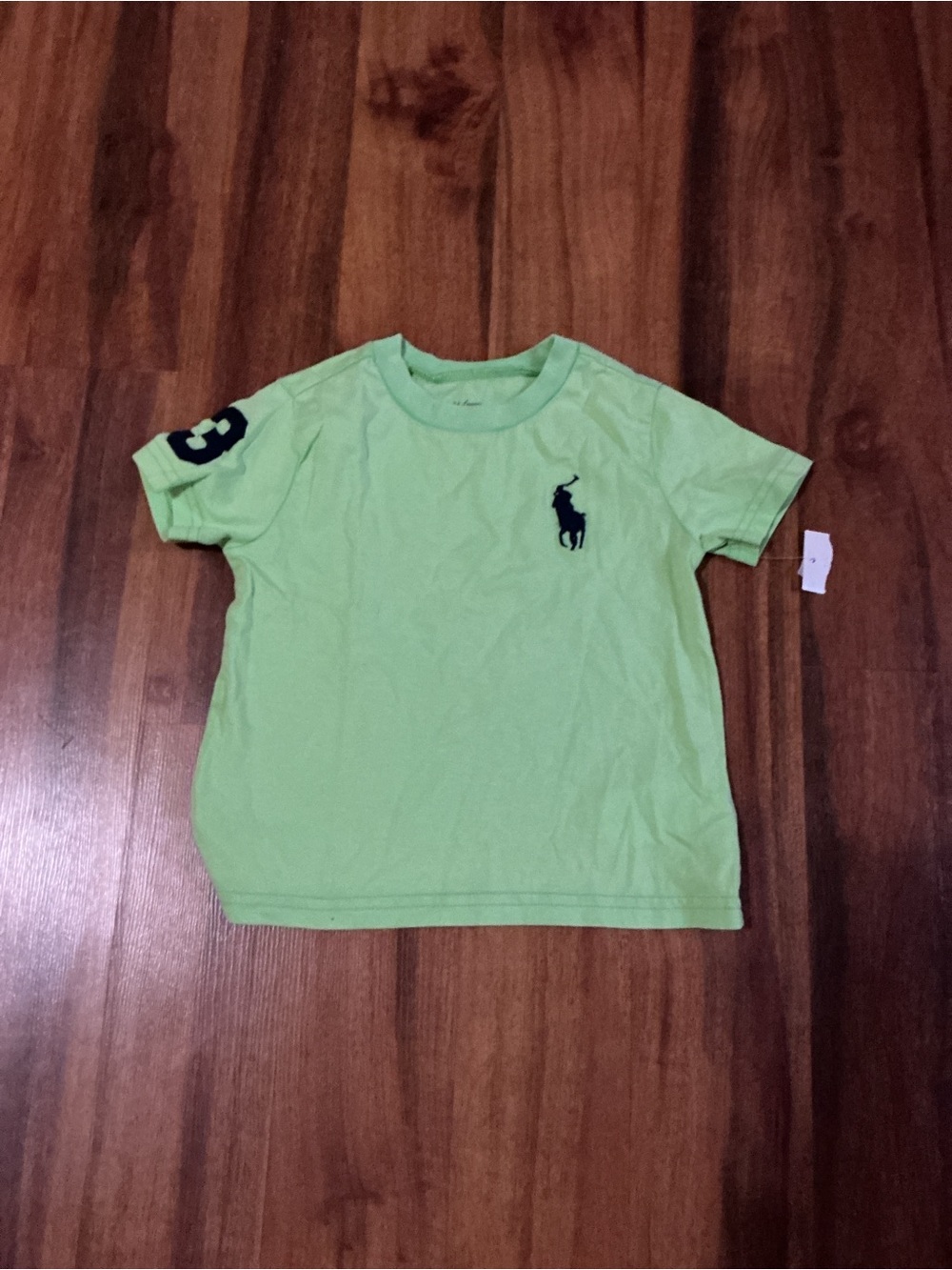 Ralph Lauren Light Green Short Sleeve Polo Tee with Navy Logo 18 months nwt